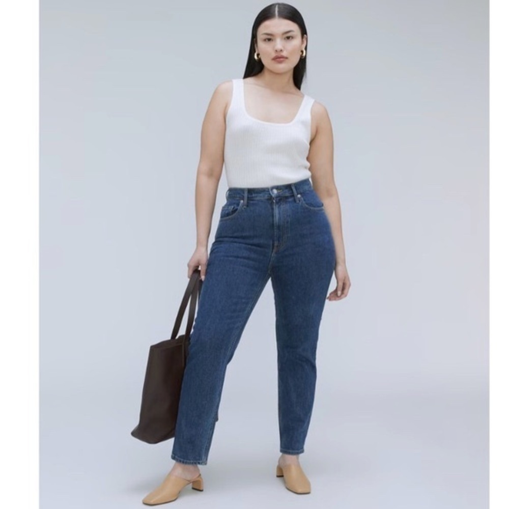 Everlane Factory Fade High Rise Raw Hem The Curvy Cheeky Jean 29 Regular